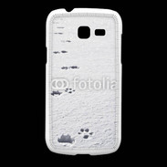 Coque Samsung Galaxy Fresh Traces de pas d'animal dans la neige