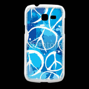 Coque Samsung Galaxy Fresh Peace and love Bleu