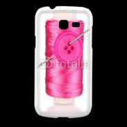 Coque Samsung Galaxy Fresh Fil à couture rose 