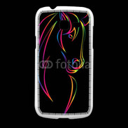 Coque Samsung Galaxy Fresh Vector image of an horse on black back 50