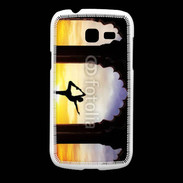 Coque Samsung Galaxy Fresh Danseuse yoga temple couché de soleil