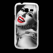 Coque Samsung Galaxy Fresh Rouge à lèvres Fashion en noir et blanc