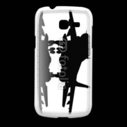 Coque Samsung Galaxy Fresh Silhouette avion de chasse