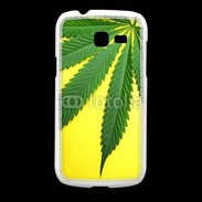 Coque Samsung Galaxy Fresh Feuille de cannabis sur fond jaune
