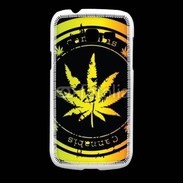 Coque Samsung Galaxy Fresh Grunge stamp with marijuana leaf