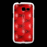 Coque Samsung Galaxy Fresh Capitonnage cuir rouge