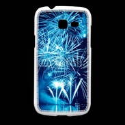 Coque Samsung Galaxy Fresh Feu d'artifice en noir et bleu