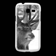 Coque Samsung Galaxy Fresh Tête de Cerf en noir et blanc