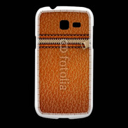 Coque Samsung Galaxy Fresh Effet cuir avec zippe