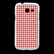 Coque Samsung Galaxy Fresh Effet vichy rouge et blanc