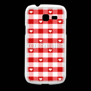 Coque Samsung Galaxy Fresh Mode vichy rouge avec coeur