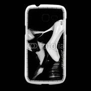 Coque Samsung Galaxy Fresh Escarpin blanc sur piano
