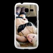 Coque Samsung Galaxy Fresh Femme sexy blonde à l'intérieur d'une voiture