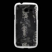 Coque Samsung Galaxy Fresh Menu de cocktail en noir et blanc