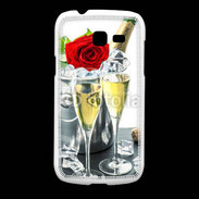Coque Samsung Galaxy Fresh Champagne et rose rouge