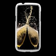Coque Samsung Galaxy Fresh Coupes de champagne sur fond noir