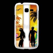 Coque Samsung Galaxy Fresh Surfer et fille sur la plage