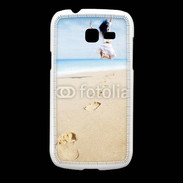 Coque Samsung Galaxy Fresh Femme sautant face à la mer