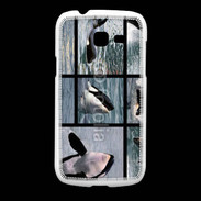 Coque Samsung Galaxy Fresh Orque noir et blanc