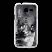 Coque Samsung Galaxy Fresh Rhinocéros noir et blanc