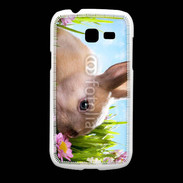Coque Samsung Galaxy Fresh Lapin et fleurs