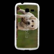 Coque Samsung Galaxy Fresh Chiot labrador avec pomme de pin