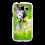 Coque Samsung Galaxy Fresh Poney Shetland gris et blanc