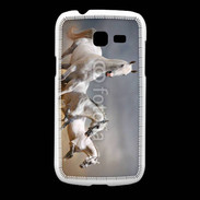 Coque Samsung Galaxy Fresh Groupe de chevaux blancs