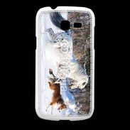 Coque Samsung Galaxy Fresh Cheval et chien dans la neige
