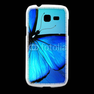 Coque Samsung Galaxy Fresh Papillon sur fond bleu
