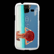 Coque Samsung Galaxy Fresh Femme assise sur la plage