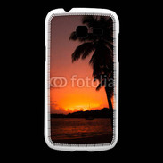 Coque Samsung Galaxy Fresh Cocotier au soleil couchant