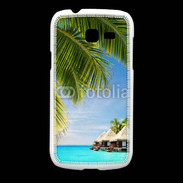 Coque Samsung Galaxy Fresh Palmier et bungalow dans l'océan indien