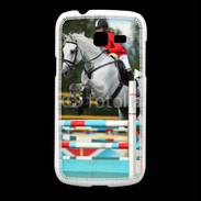 Coque Samsung Galaxy Fresh Jumping Equitation cheval gris