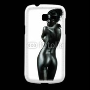Coque Samsung Galaxy Fresh Femme nue body painting noir et blanc 3