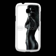 Coque Samsung Galaxy Fresh Femme nue body painting noir et blanc 4