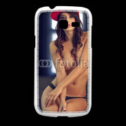 Coque Samsung Galaxy Fresh Charmante brune avec casquette rouge