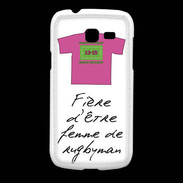 Coque Samsung Galaxy Fresh Femme de rugbyman Bonus offensif-défensif Blanc