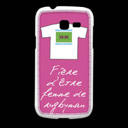 Coque Samsung Galaxy Fresh Femme de rugbyman Bonus offensif-défensif Rose