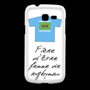 Coque Samsung Galaxy Fresh Femme de rugbyman Bonus offensif-défensif Blanc 2
