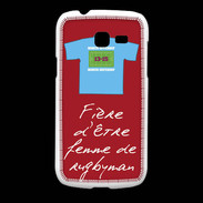 Coque Samsung Galaxy Fresh Femme de rugbyman Bonus offensif-défensif Rouge 2