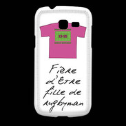 Coque Samsung Galaxy Fresh Fille de rugbyman Bonus offensif-défensif Blanc