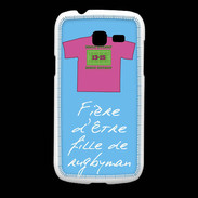 Coque Samsung Galaxy Fresh Fille de rugbyman Bonus offensif-défensif Bleu