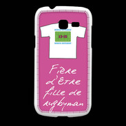 Coque Samsung Galaxy Fresh Fille de rugbyman Bonus offensif-défensif Rose