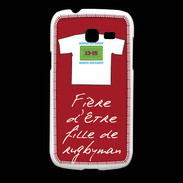 Coque Samsung Galaxy Fresh Fille de rugbyman Bonus offensif-défensif Rouge