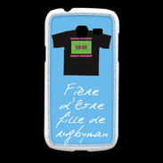 Coque Samsung Galaxy Fresh Fille de rugbyman Bonus offensif-défensif Bleu 2