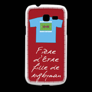 Coque Samsung Galaxy Fresh Fille de rugbyman Bonus offensif-défensif Rouge 2
