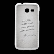 Coque Samsung Galaxy Fresh Les Folies Gris Citation Oscar Wilde