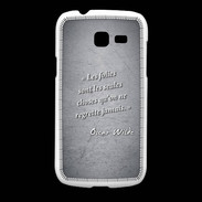 Coque Samsung Galaxy Fresh Les Folies Noir Citation Oscar Wilde