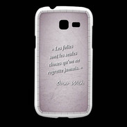 Coque Samsung Galaxy Fresh Les Folies Rose Citation Oscar Wilde